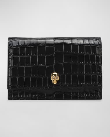 McQueen Mini Mock-Croc Crossbody Bag with Small Skull
