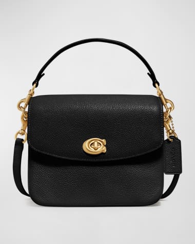 Coach Pebbled Leather Flap-Top Chain Crossbody Bag