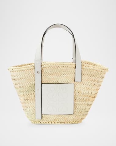 Loewe x Paula’s Ibiza Basket Bag in Palm Leaf with Leather Handles