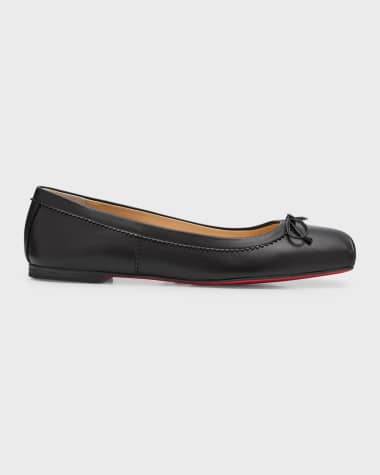 Christian Louboutin Mamadrague Napa Bow Ballerina Flats