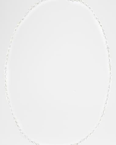 Eclat Jewels Platinum and Diamond Bead Chain Necklace