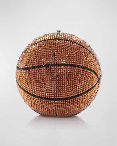 Judith Leiber Couture Basketball Crystal Sphere Clutch Bag