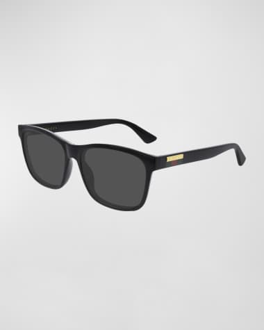 Gucci Men's Web Rectangle Injection Sunglasses
