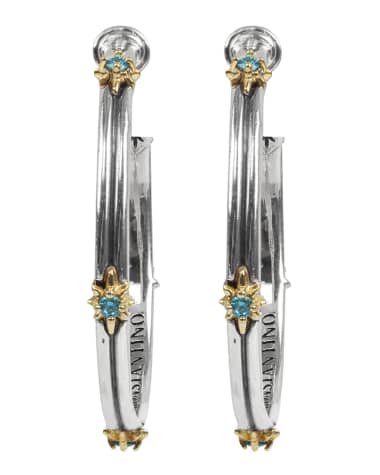 Konstantino Astria Blue Spinel Hoop Earrings