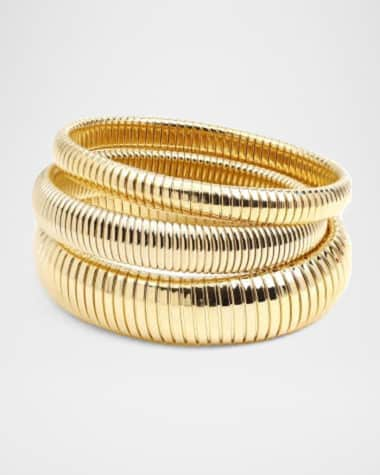 Ben-Amun Cobra Elastic Bracelets, Set of 3, Gold