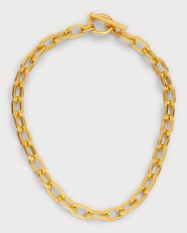 Ben-Amun 24k Gold Electroplate Oval Link Chain Necklace