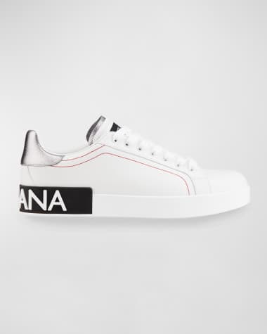 Dolce&Gabbana Leather Logo Low-Top Sneakers