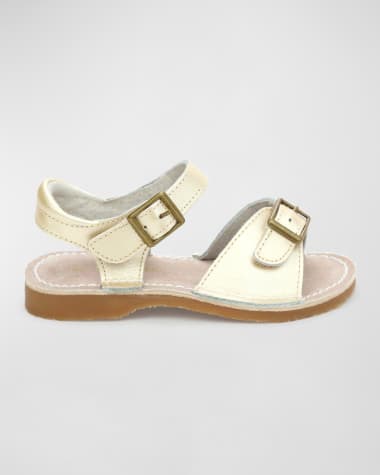 L'Amour Shoes Girl's Olivia Leather Buckle Sandals, Baby/Toddler/Kids