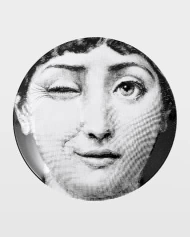 Fornasetti Tema E Variazioni n. 130 Winking Face Wall Plate
