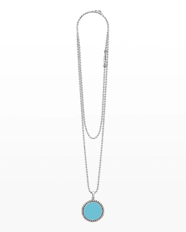 LAGOS Maya 32mm Inlay Pendant Necklace, Blue