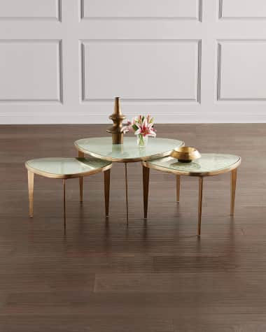 Interlude Home Trio of Jan Bunching Coffee Tables