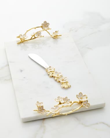 Michael Aram Cherry Blossom Small Cheese Board w/ Knife