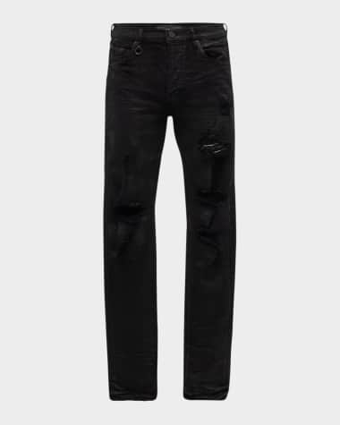 PURPLE Men's Oil Spill Skinny Jeans