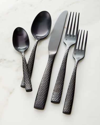 Fortessa 20-Piece Lucca Black Flatware Set