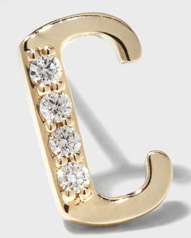 LANA Single Initial Stud Earring