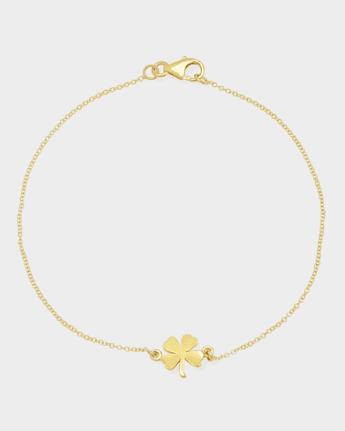 Jennifer Meyer 18k Yellow Gold Mini Clover Chain Bracelet