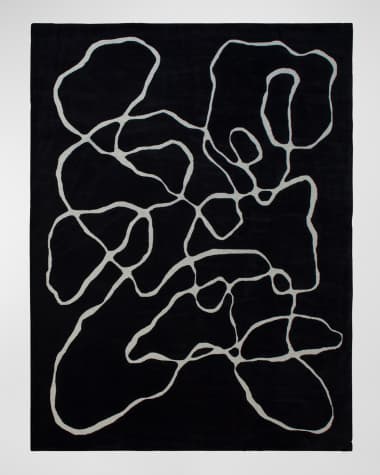 William D Scott Squiggle Hand-Tufted Rug, 8' x 10'