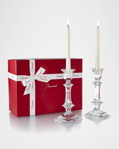Baccarat Harcourt Candlestick Holders, Set of 2