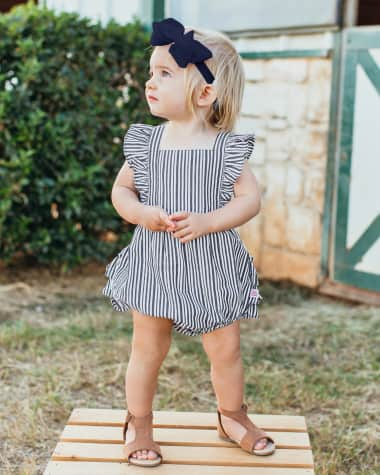 Organic cotton lace-up Tee - Zoey, girls 3T to 5T - Natural Clothing Company