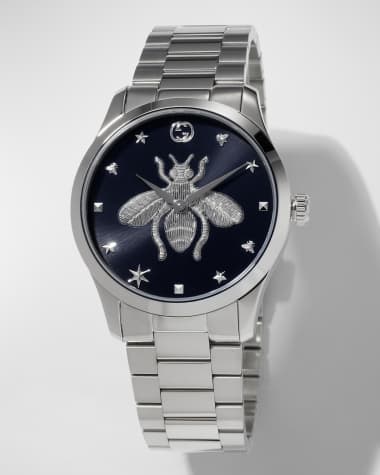 Gucci Men's 38mm G-Timeless Bee Watch with 3-Link Bracelet