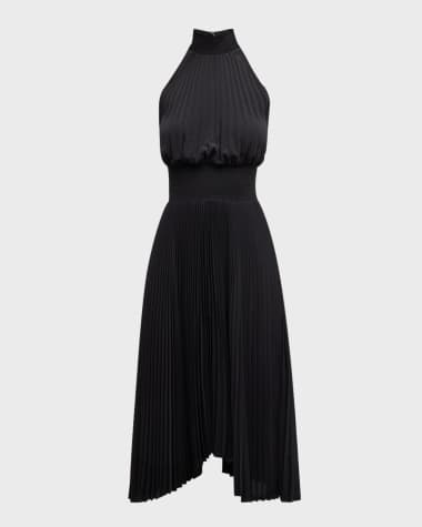 A.L.C. Renzo Pleated Halter Dress