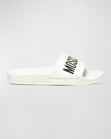 Moschino Men's Logo Pool Slide Sandals