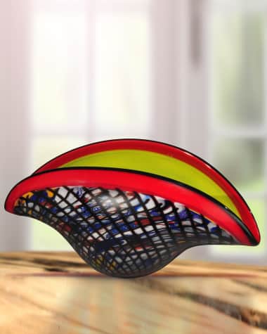 Dale Tiffany Fasoni Hand-Blown Art Glass Vase