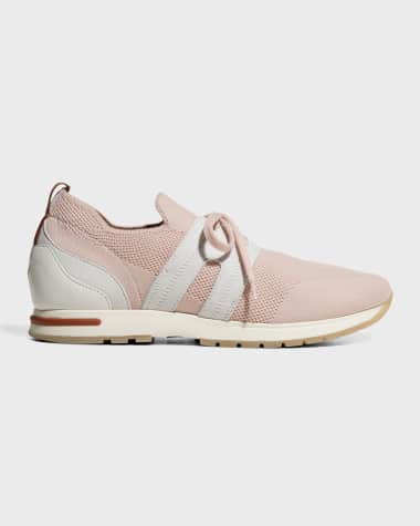 Loro Piana Knit Lace-Up Runner Sneakers