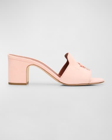 Loro Piana Suede Charm Slide Mules