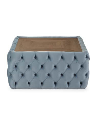 Haute House Cody Stone Top Tufted Ottoman