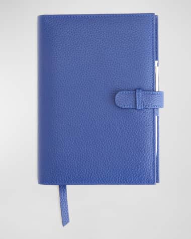 ROYCE New York Monogrammed Leather Executive Journal with Rollerball Pen