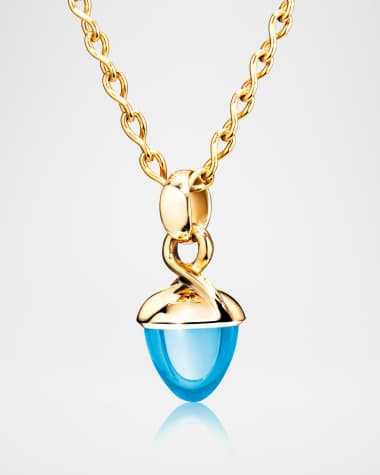 Tamara Comolli Mikado Bouquet 18k Rose Gold Swiss Blue Topaz Pendant