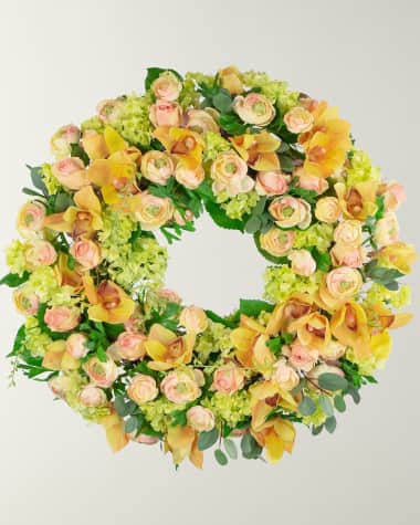 Winward Home Ranunculus Orchid Wreath
