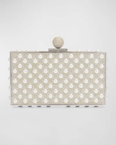 Sophia Webster Clara Crystal Embellished Box Clutch Bag