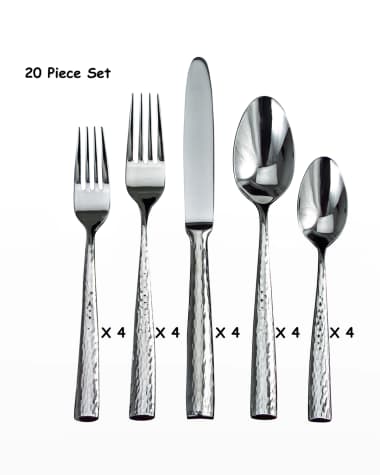 Ricci Silversmith 20-Piece Anvil Flatware Set