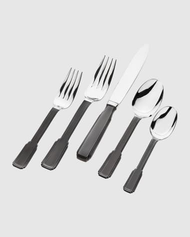 Ricci Silversmith 20-Piece Art Deco Black Flatware Set
