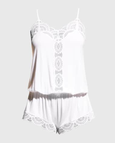 Eberjey Marianna Dreamer Teddy with Scalloped Lace