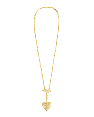 Ben-Amun Chain and Heart Locket Necklace