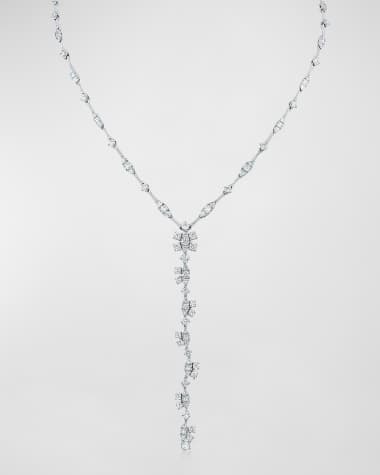 Andreoli 18K White Gold Diamond Y Necklace