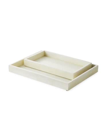 Pigeon and Poodle Arles Nested Faux Horn Trays, Set of 2