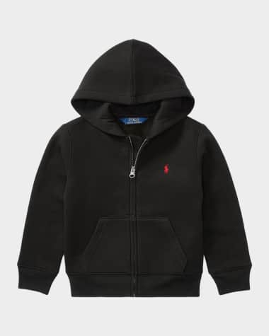 Ralph Lauren Childrenswear Boy's Knitted Fleece Hoodie, Size 2-7