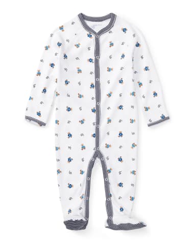 Ralph Lauren Childrenswear Teddy Bear Printed Coverall, Size Newborn-9 Months