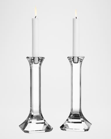 Orrefors Regina Candlestick Large, Set of 2