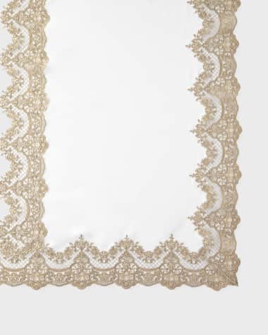 Antique Lace 72" x 126" Tablecloth & 12 Napkins