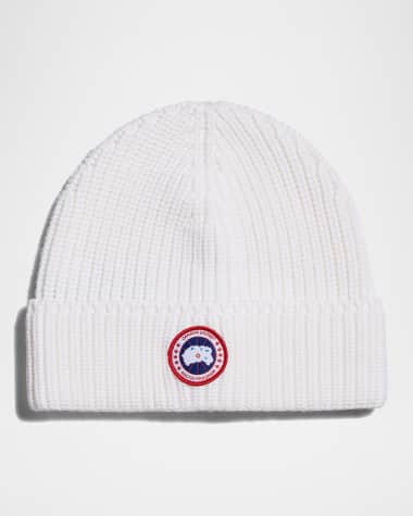 Canada Goose Men's Arctic Rib-Knit Wool Beanie Hat