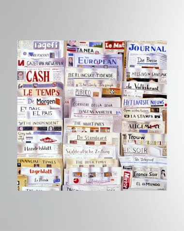 DECHAMBY DESIGN "Newspapers" Fine Art Print