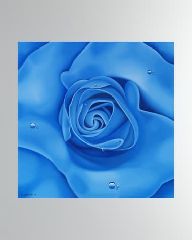 DECHAMBY DESIGN "Rose Bleu" Fine Art Print