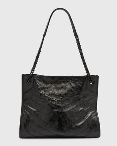 Loewe Origami Cubo 30 Large Suede Tote Bag Black, $2,150, Neiman Marcus