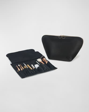 KUSSHI Vacationer Leather Makeup Bag w/ Organizer