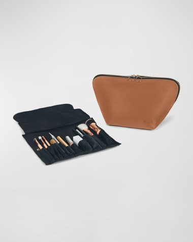 KUSSHI Vacationer Leather Makeup Bag w/ Organizer